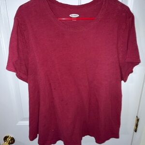Old Navy Women's Short Sleeve Crew Tee in Burgundy